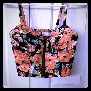 A floral crop top